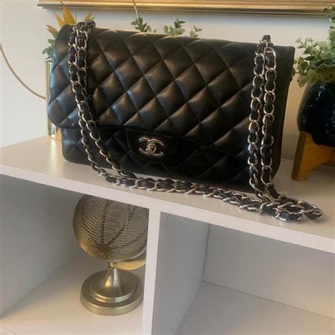 chanel jumbo su depop|Chanel handbags.